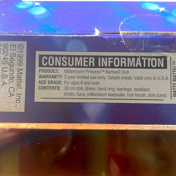 1999 Millennium Princess Barbie Special Edition NIB Mint - Picture 7 of 8